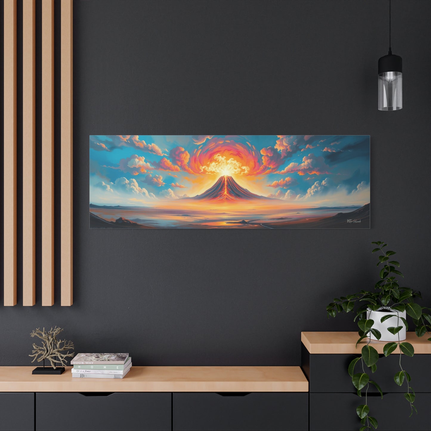 Skyfire Eruption Gothic Canvas Art