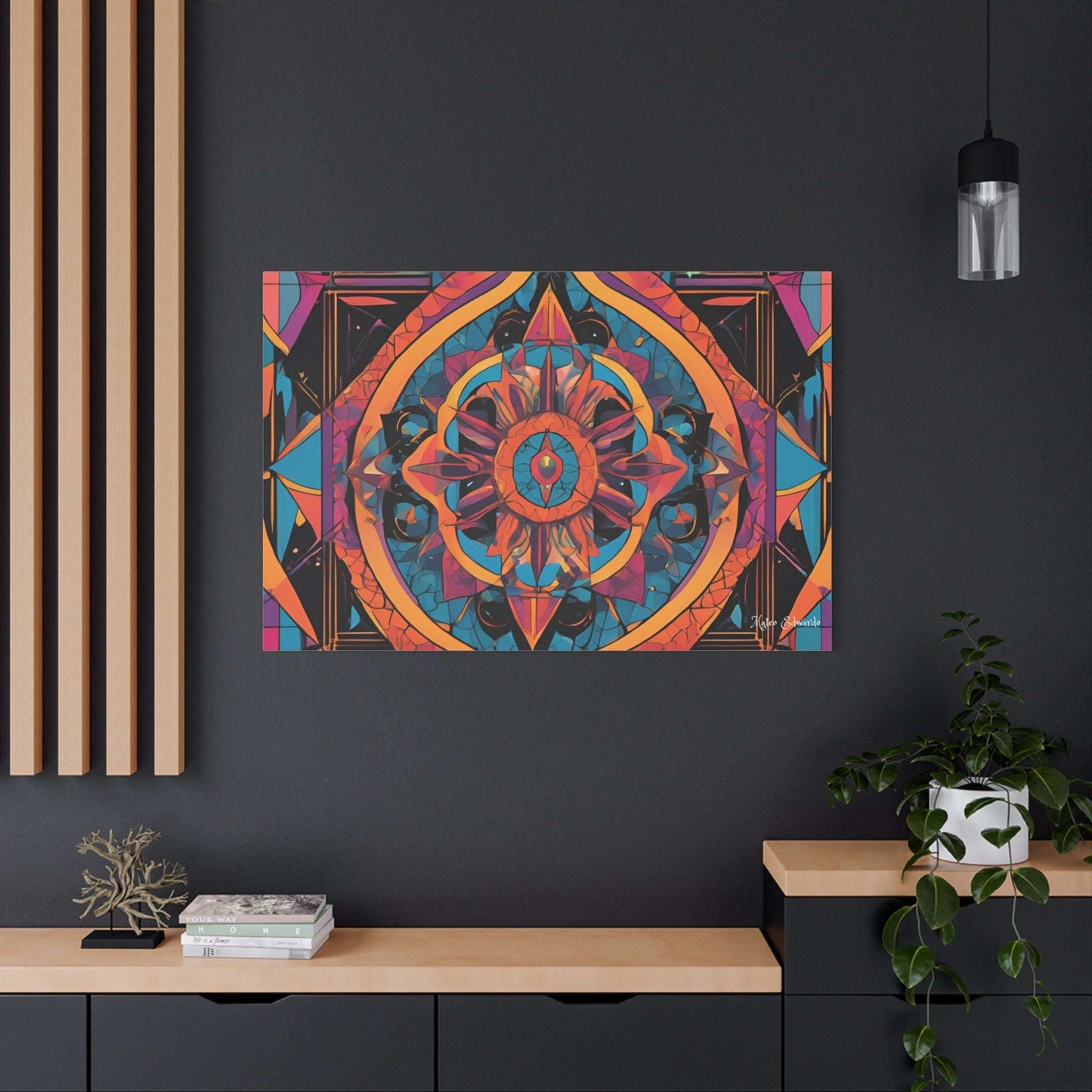 Transform your space with the Celestial Compass Mandala Canvas Art, featuring vibrant celestial and gothic designs.