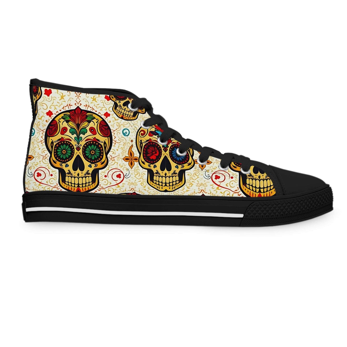 Radiant Day of the Dead Sugar Skull Women's High-Top Sneakers