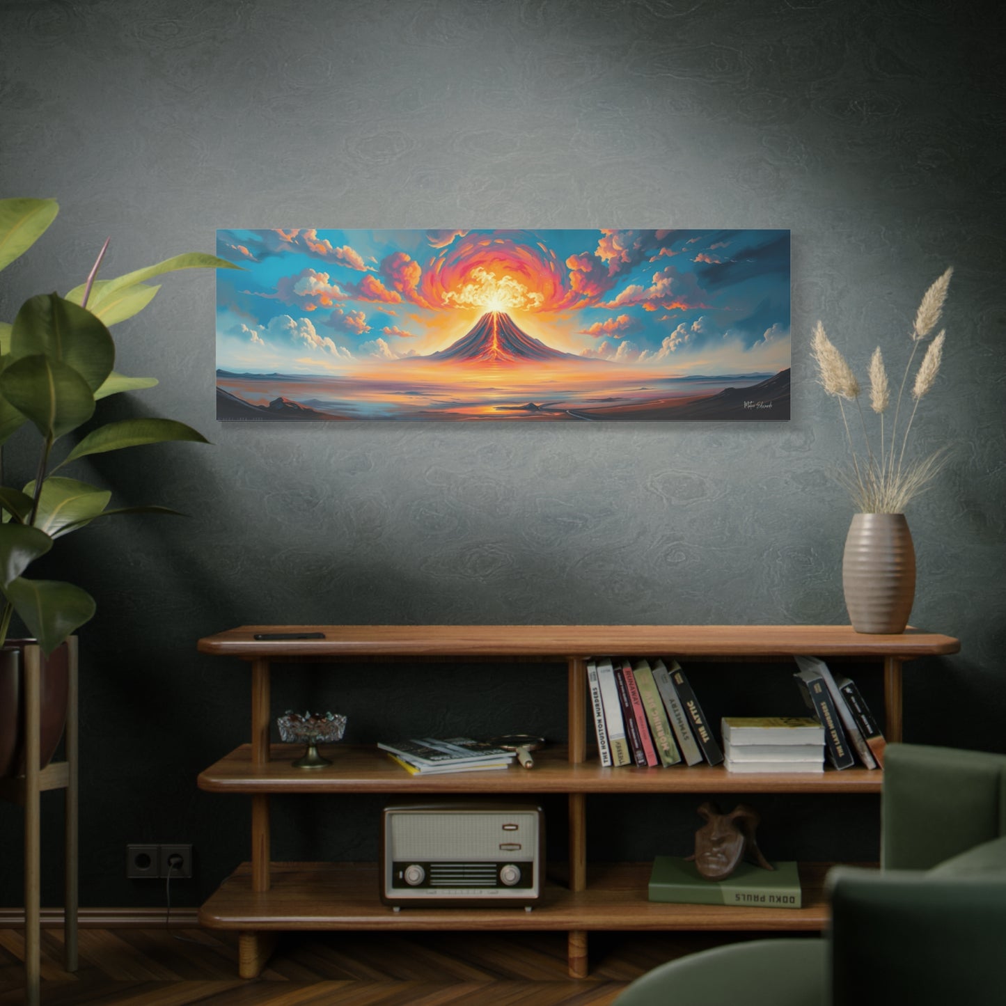 Skyfire Eruption Gothic Canvas Art