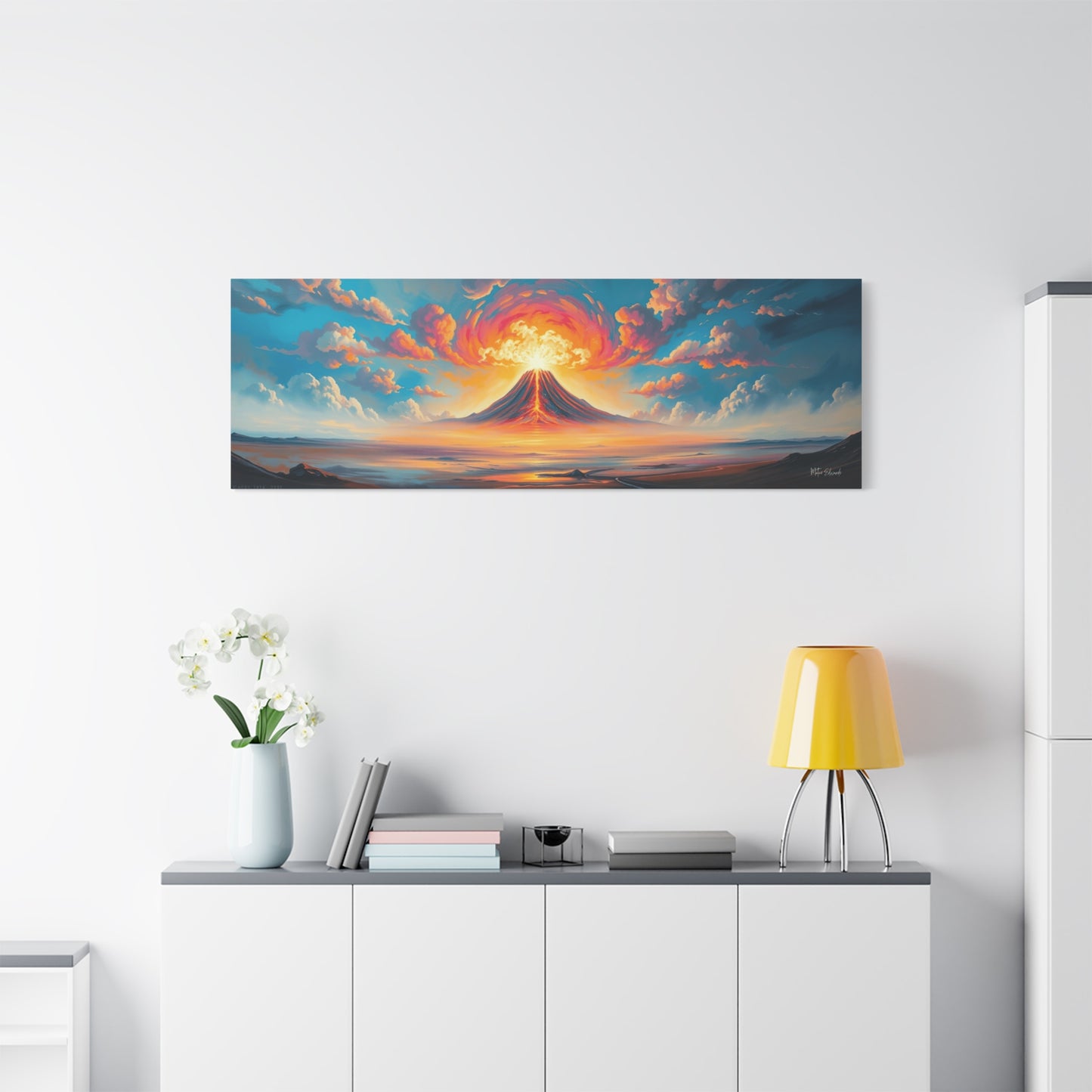 Skyfire Eruption Gothic Canvas Art