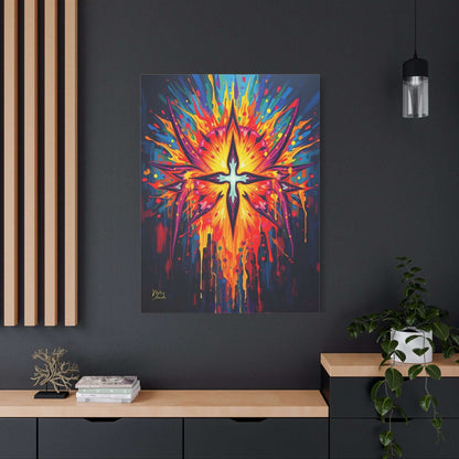 Radiant Glyph Burst Canvas Art Print