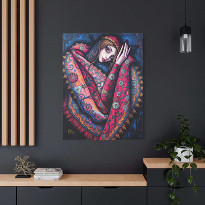 Ethereal Elegance: Vibrant Gothic-Inspired Canvas Print