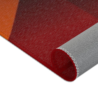 Angular Descent: Abstract Hues Area Rug features vibrant colors and sharp designs, perfect for elevating your space.