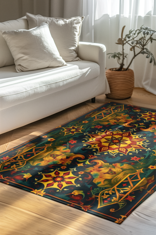 Radiate Through The Ruins Symbolic Area Rug