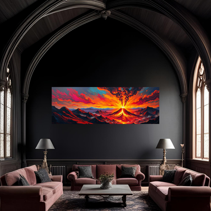 Erupting Fury Gothic Canvas Art