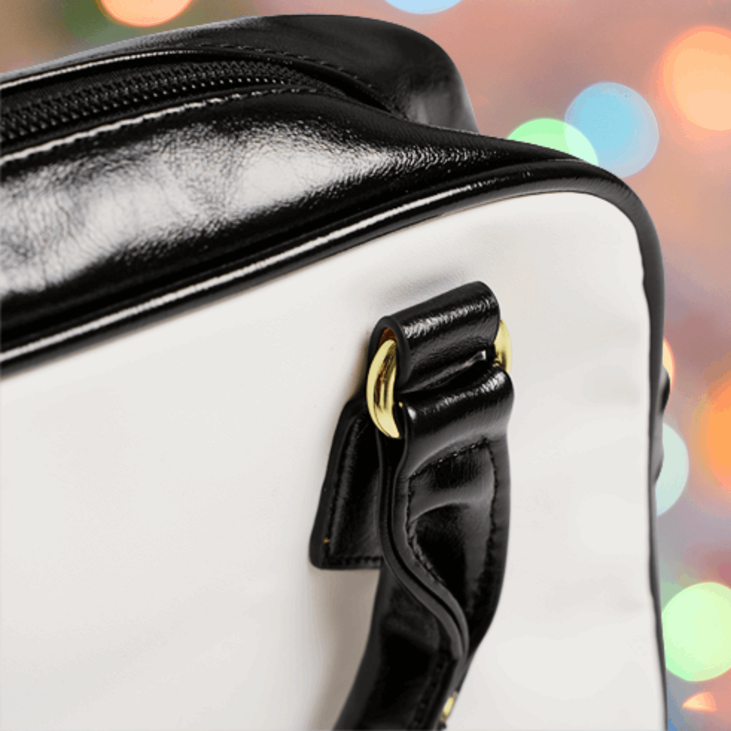 Stylish close-up of the Amethyst Crypt: Spectral Pattern Shoulder Bag showcasing gothic elegance and rich amethyst tones.