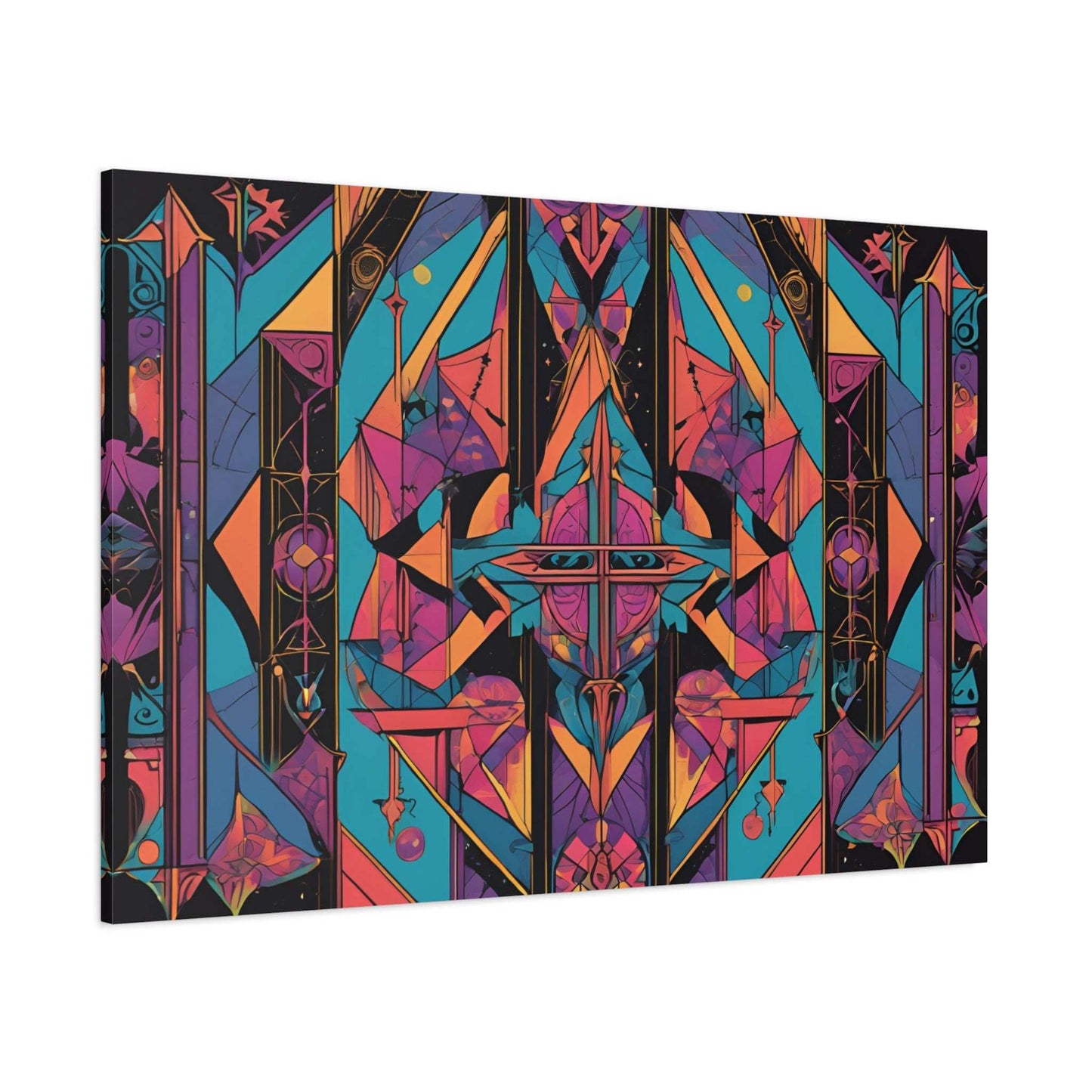 Vibrant Sacred Geometry Gothic Canvas Art with intricate patterns, perfect for elevating your space.