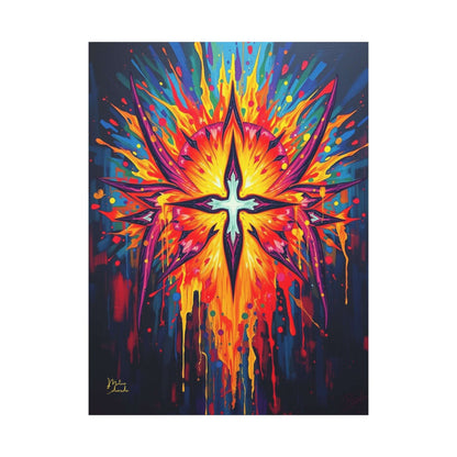 Radiant Glyph Burst Canvas Art Print