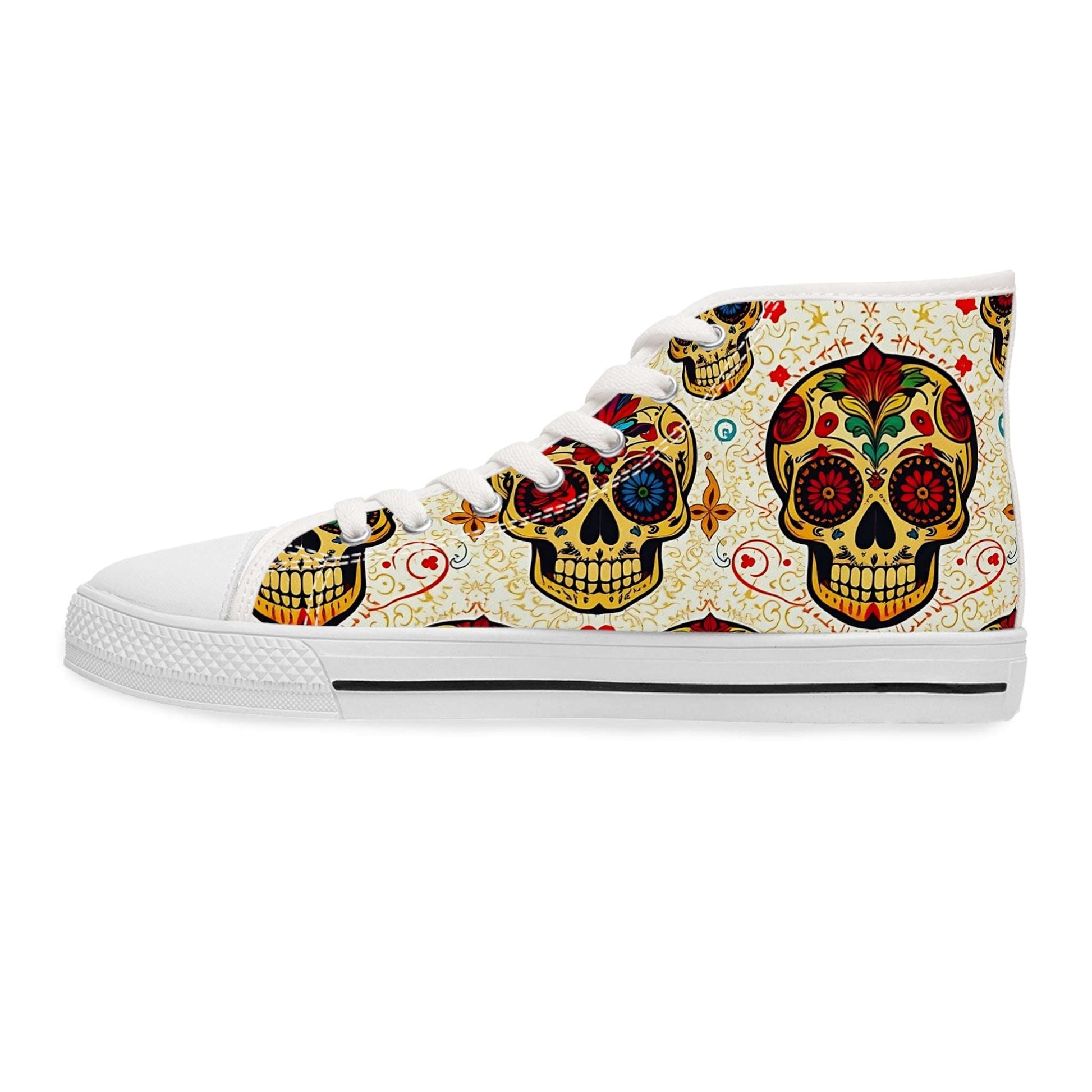 Radiant Day of the Dead Sugar Skull Women's High-Top Sneakers