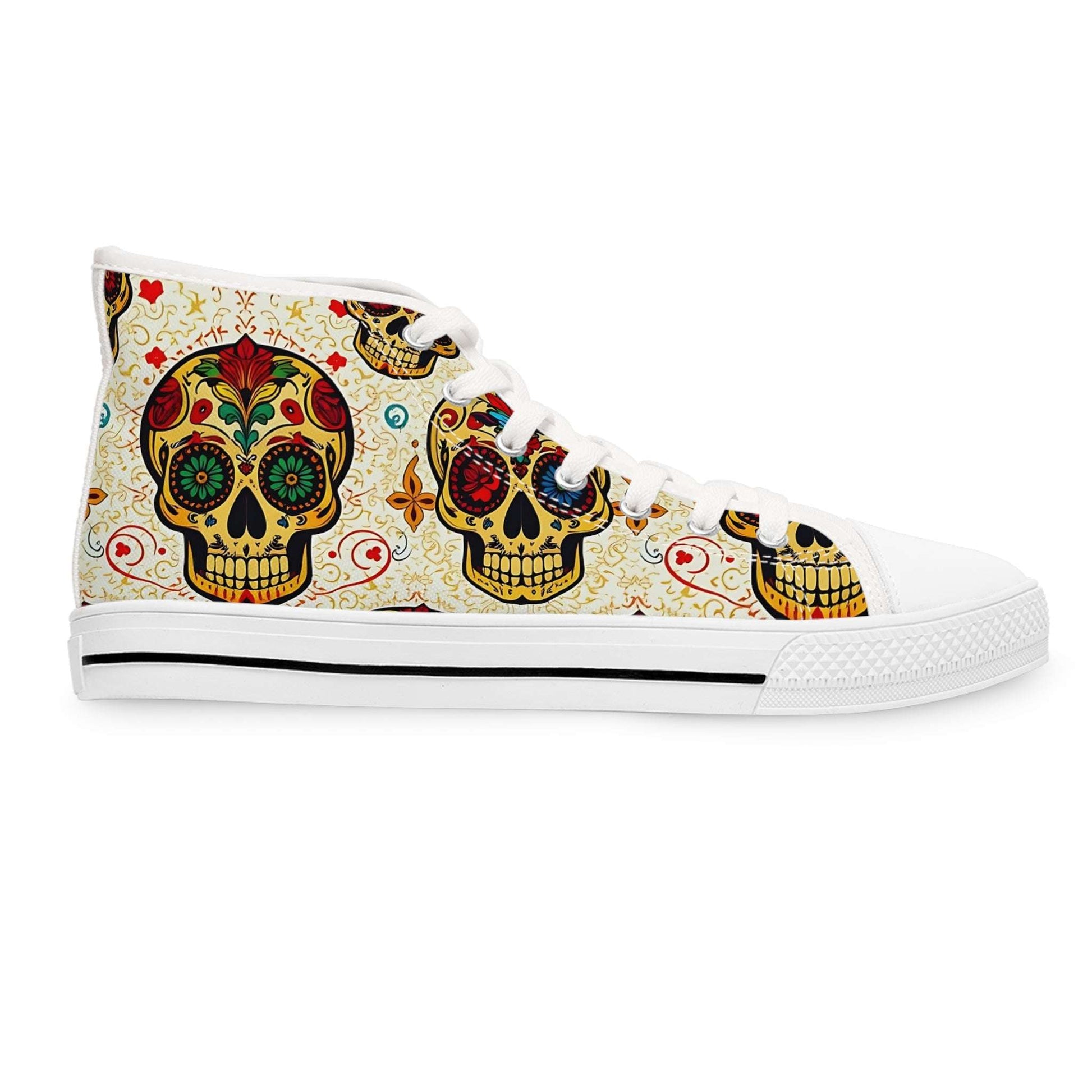 Radiant Day of the Dead Sugar Skull Women's High-Top Sneakers