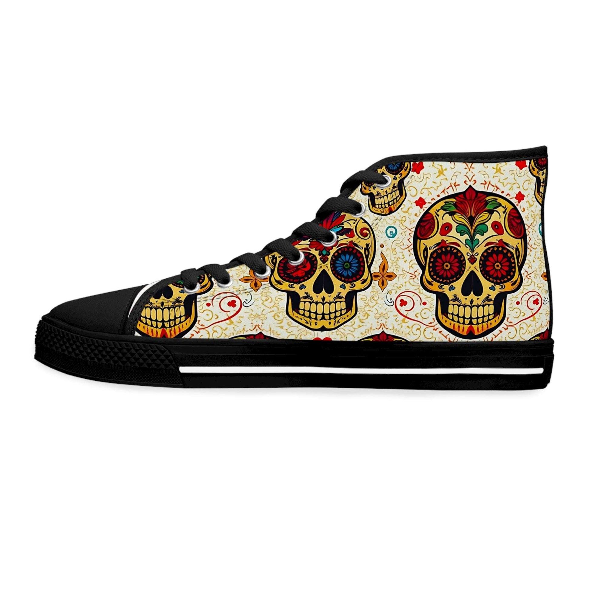Radiant Day of the Dead Sugar Skull Women's High-Top Sneakers