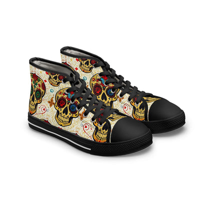 Radiant Day of the Dead Sugar Skull Women's High-Top Sneakers