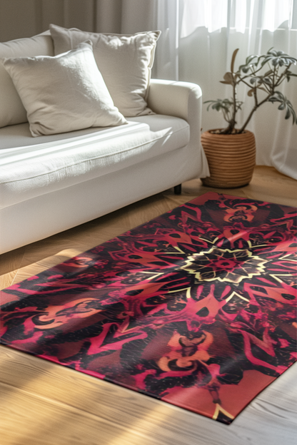 Ember Glyph Gothic Area Rug