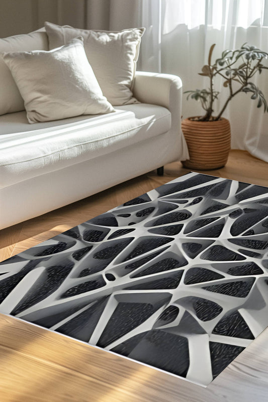 Abstract Shadowplay Area Rug