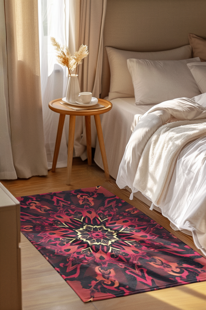 Ember Glyph Gothic Area Rug